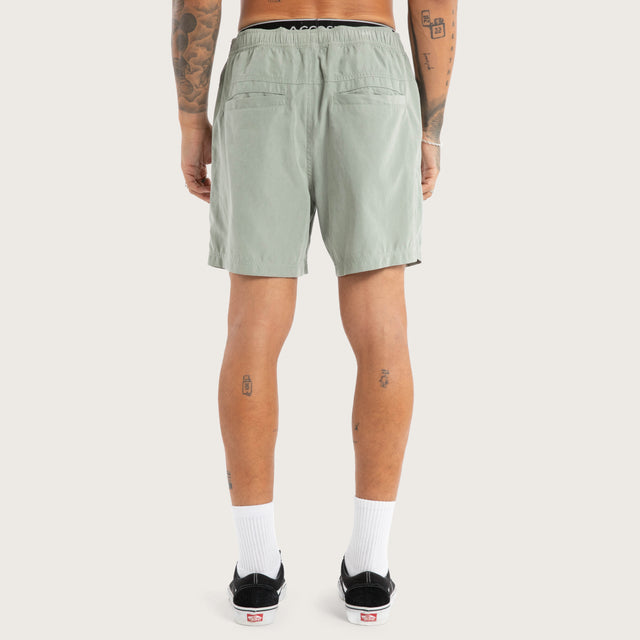 Sunrise Elastic Waist Shorts Sage Green