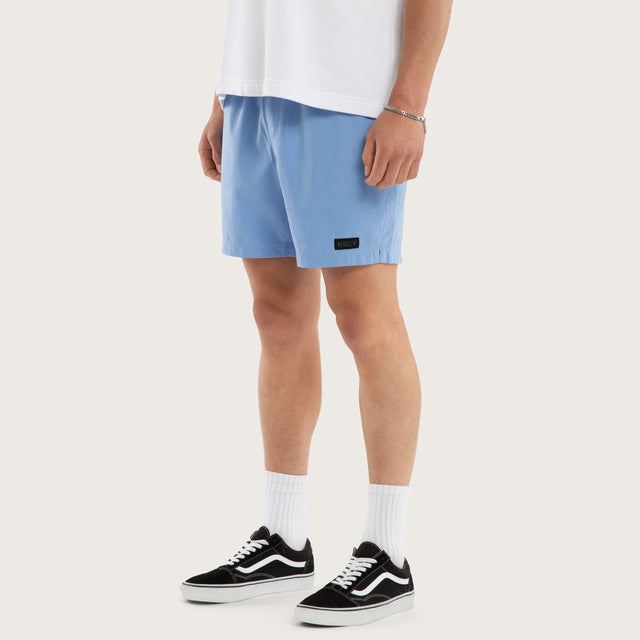 Sunrise Elastic Waist Shorts Vista Blue