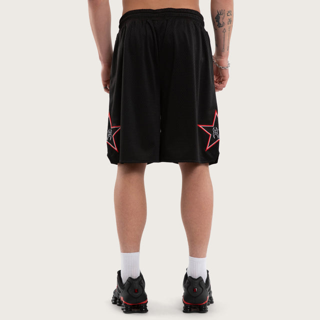 Caution Mesh Basketballs Short Jet Black
