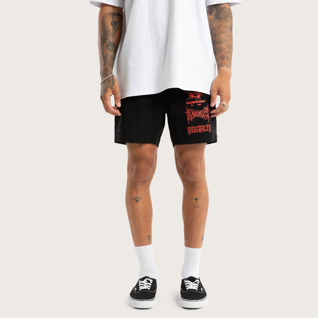 Doom Beach Short Jet Black