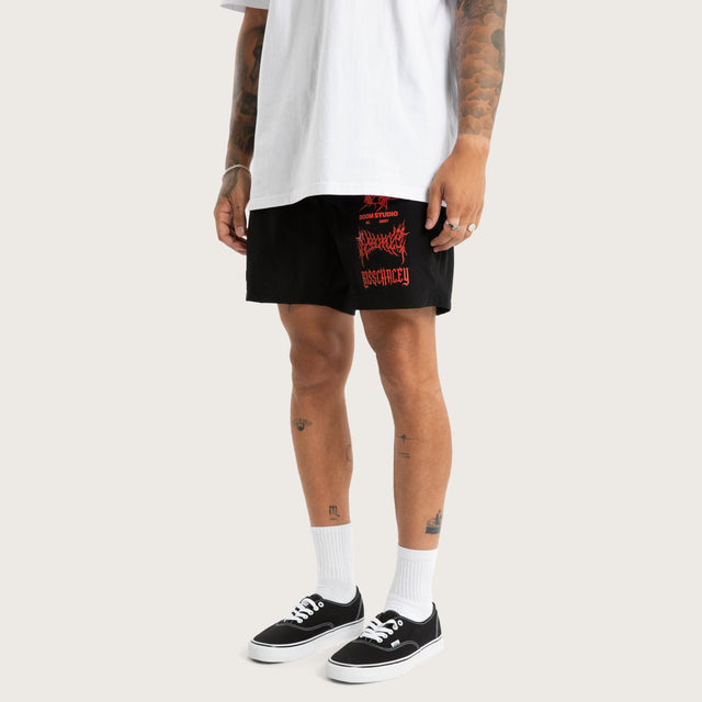 Doom Beach Short Jet Black