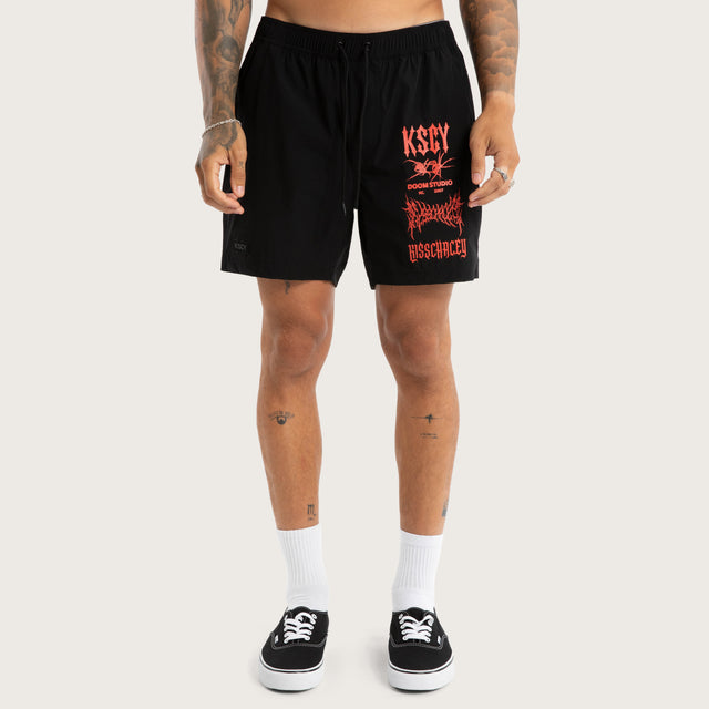 Doom Beach Short Jet Black