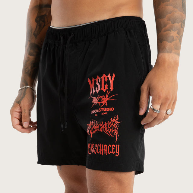 Doom Beach Short Jet Black