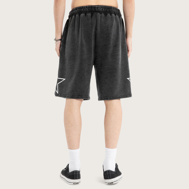 Cagey Loopback Basketball Short Mineral Black