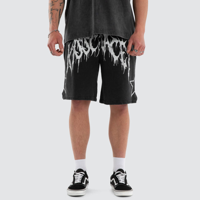 Cagey Loopback Basketball Short Mineral Black