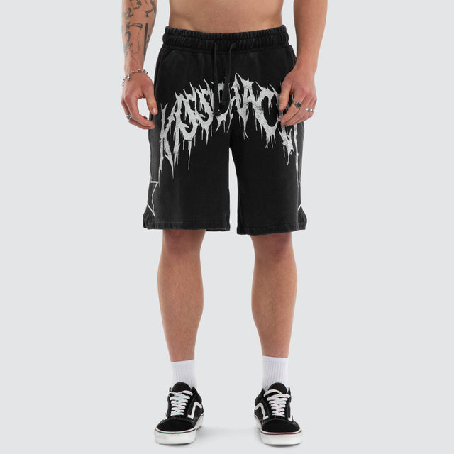Cagey Loopback Basketball Short Mineral Black