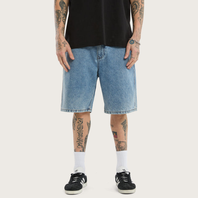 K6 Denim Jort Trashed Blue