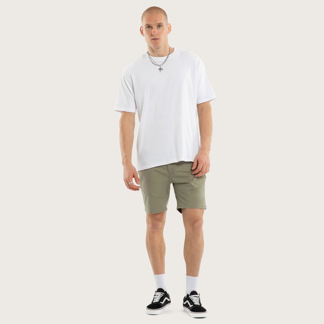 Model wears Wyvern Short Army Shorts Green – image 2