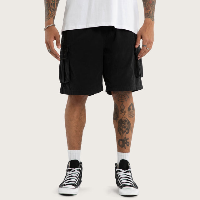 Mosh Baggy Cargo Short 2.0 Jet Black