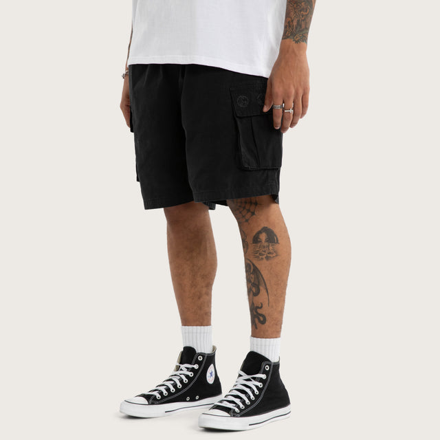 Mosh Baggy Cargo Short 2.0 Jet Black