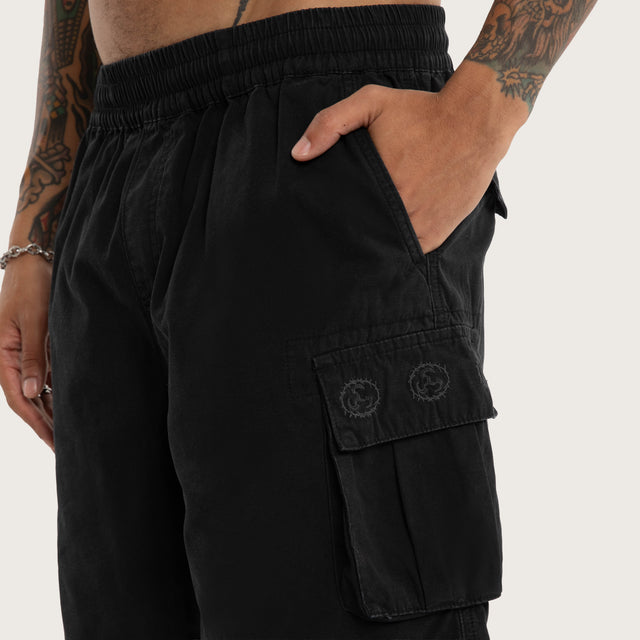 Mosh Baggy Cargo Short 2.0 Jet Black