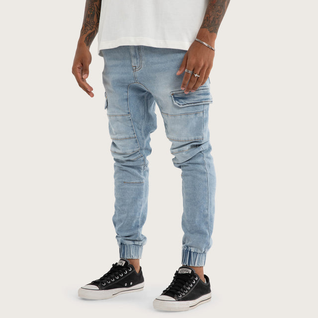 Salem Cargo Jogger Sunbleached Blue