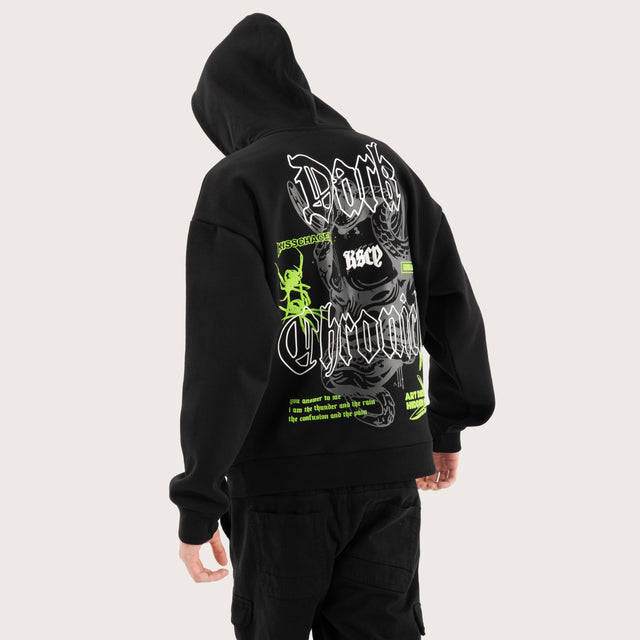 Wither Overszied Hoodie Jet Black