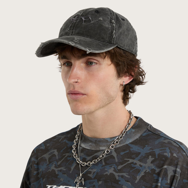 Decay Dad Cap Washed Black