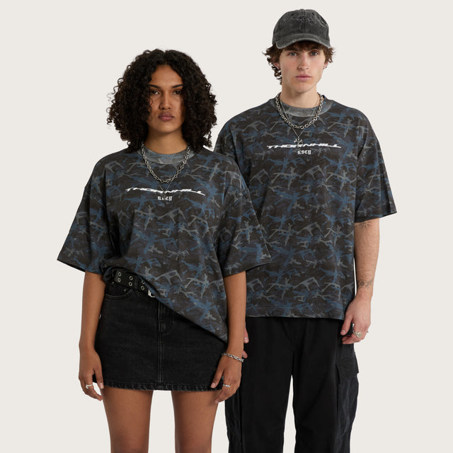 Disappear Street Tee Bat Camo