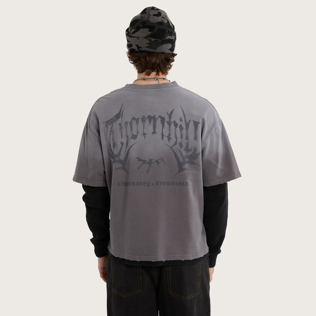 Days Loopback Longsleeve Tee Charcoal/Black
