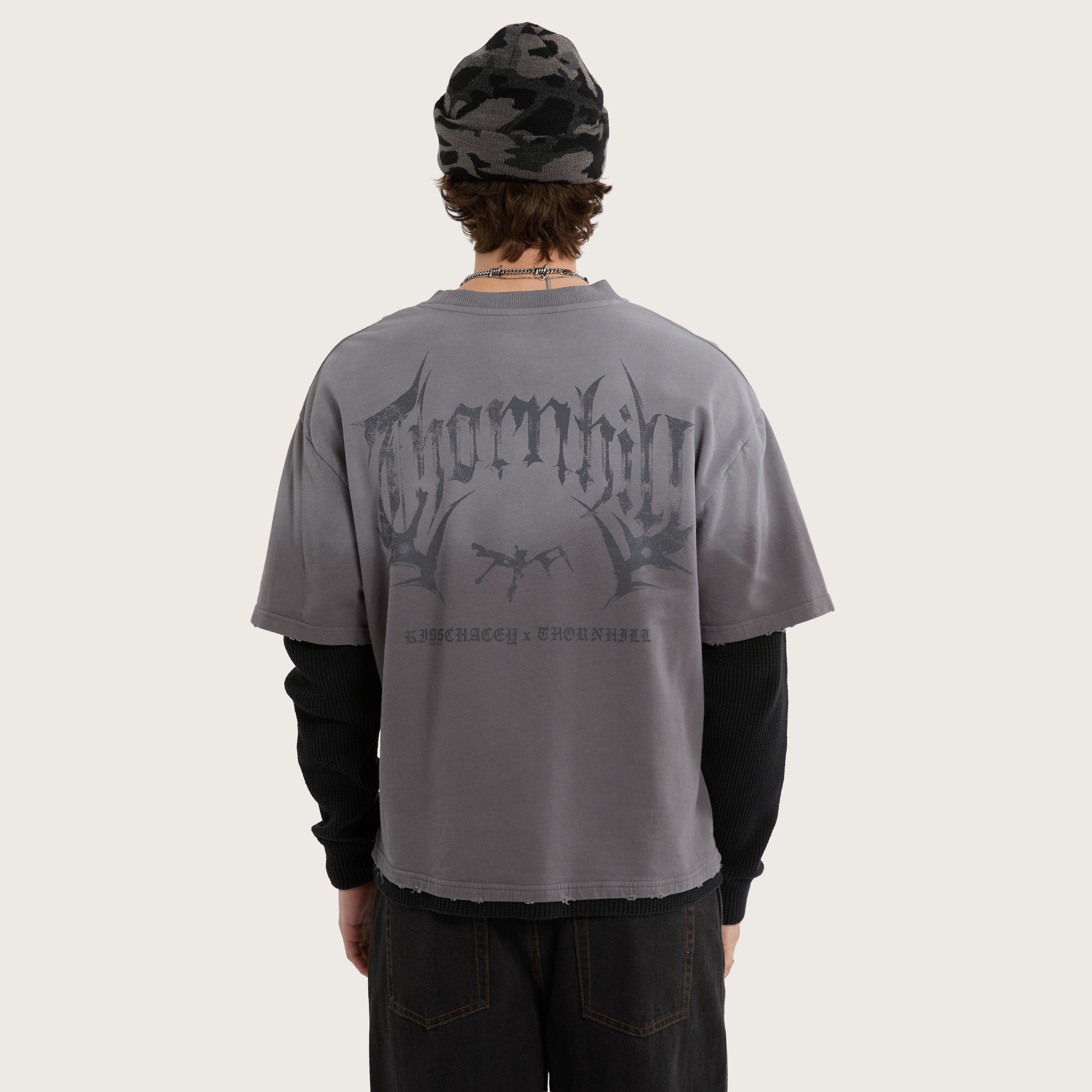 Thornhill Days Loopback Longsleeve Tee Grey & Black | KSCY