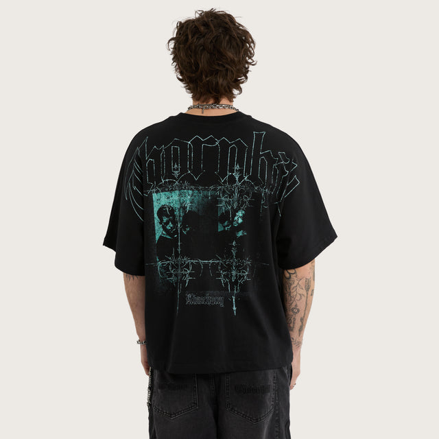 Torn Batwing Tee Jet Black