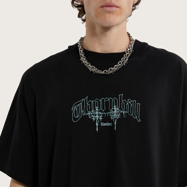 Torn Batwing Tee Jet Black