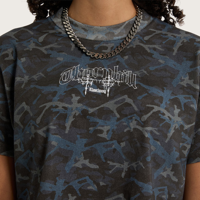Invade Crop Tee Bat Camo