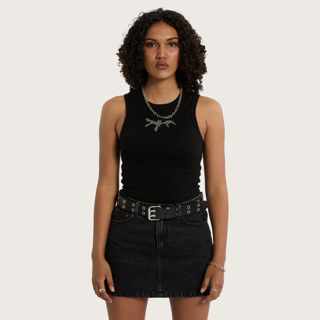 Exists Rib Tank Jet Black