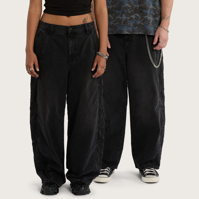 Apart Balloon Jean Jet Black