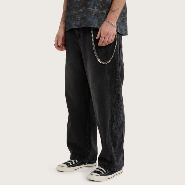 Apart Balloon Jean Jet Black