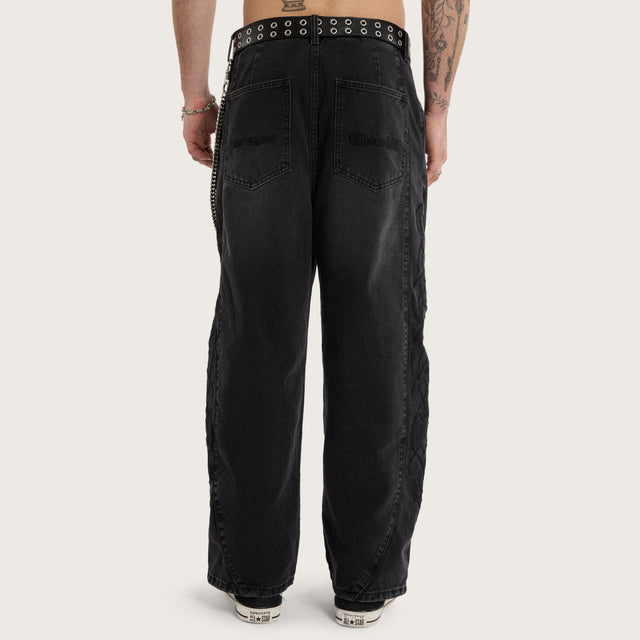 Apart Balloon Jean Jet Black