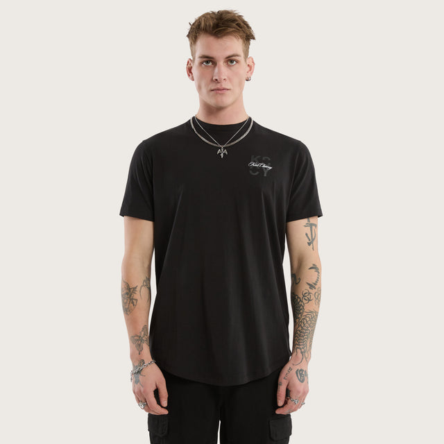 Future Dual Curved Tee Jet Black