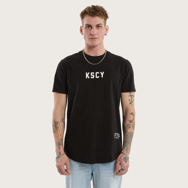 Smoke Dual Curved Tee Black/Grey
