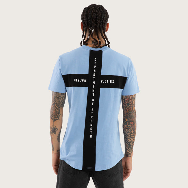Smoke Dual Curved Tee Vista Blue / Black