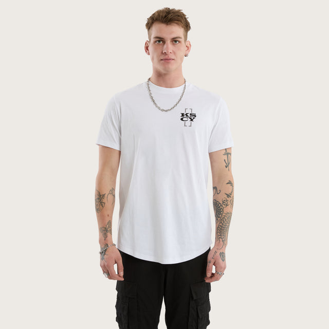 Hunter Dual Curved Tee Optical White