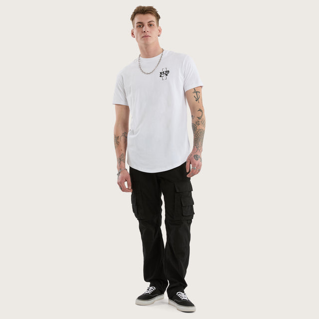 Hunter Dual Curved Tee Optical White