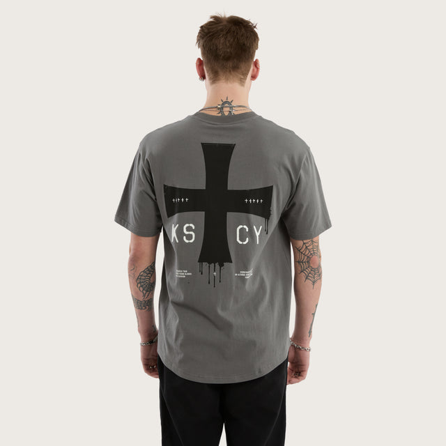 Desolation Box Fit Scoop Tee Charcoal