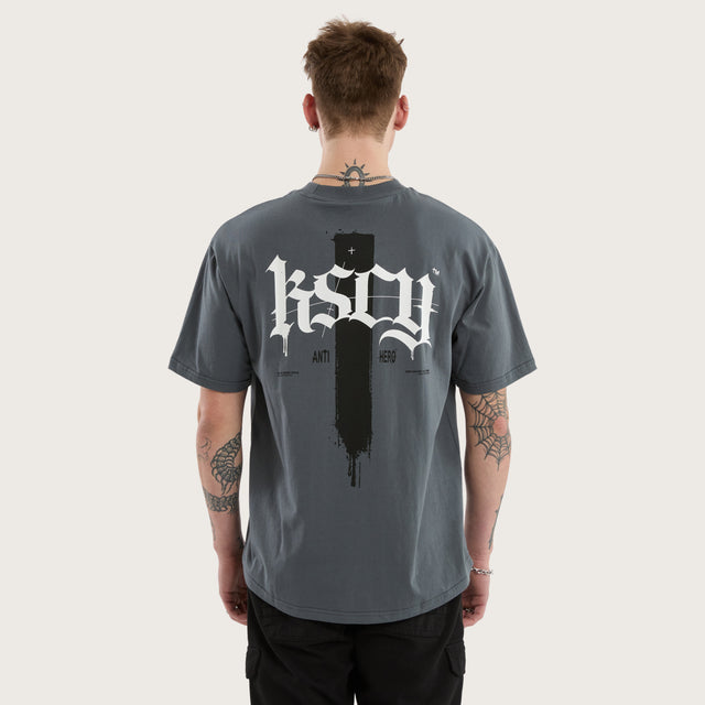 Villian Box Fit Scoop Tee Turbulence
