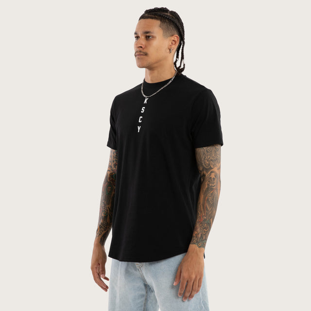Untold Dual Curved Tee Jet Black