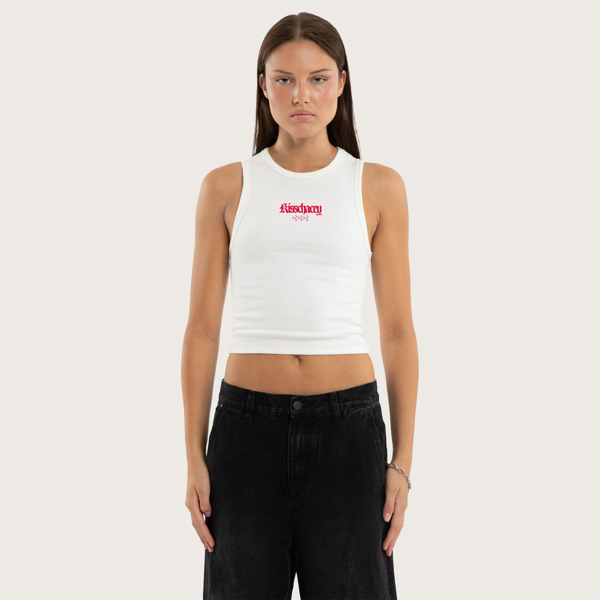 Astrid Rib Tank Natural White | KSCY