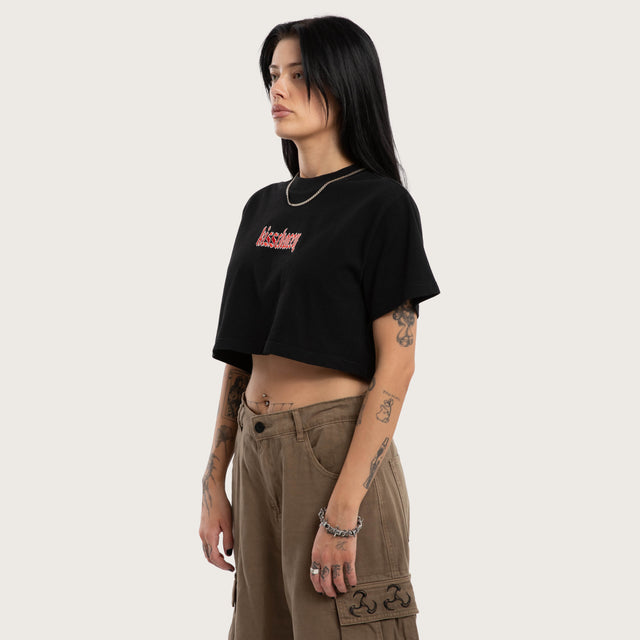 Shadow Crop Tee Jet Black