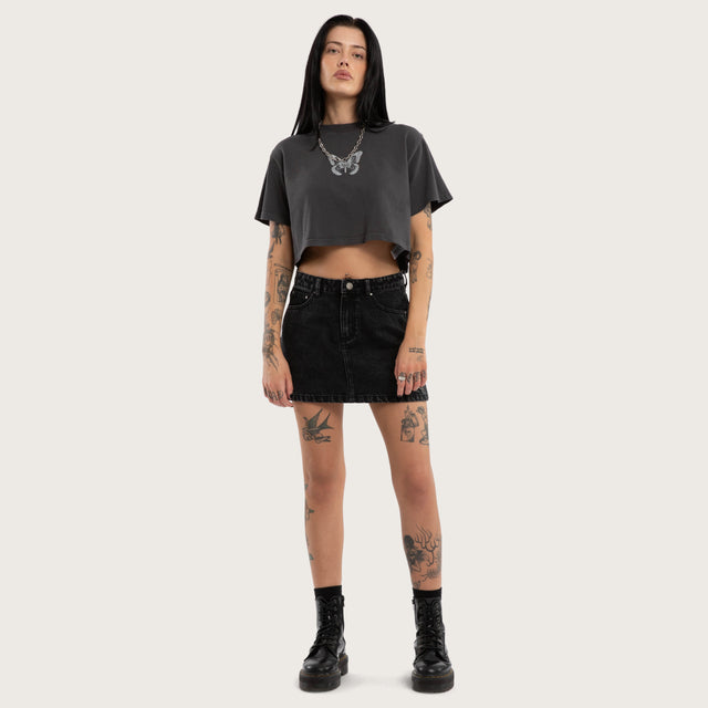Storm Crop Tee Asphalt