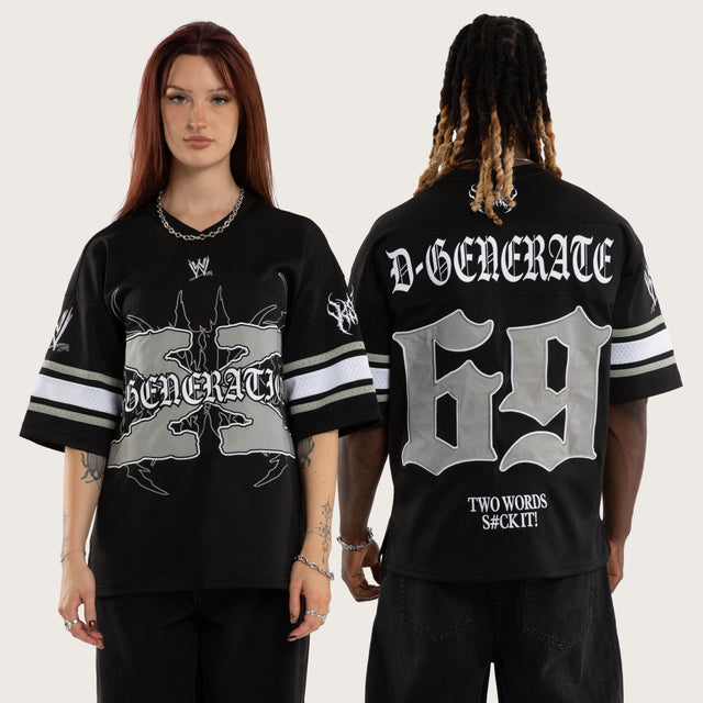 Model wears D-Generation X Mesh Jersey Jet Black Jerseys Black – image 1