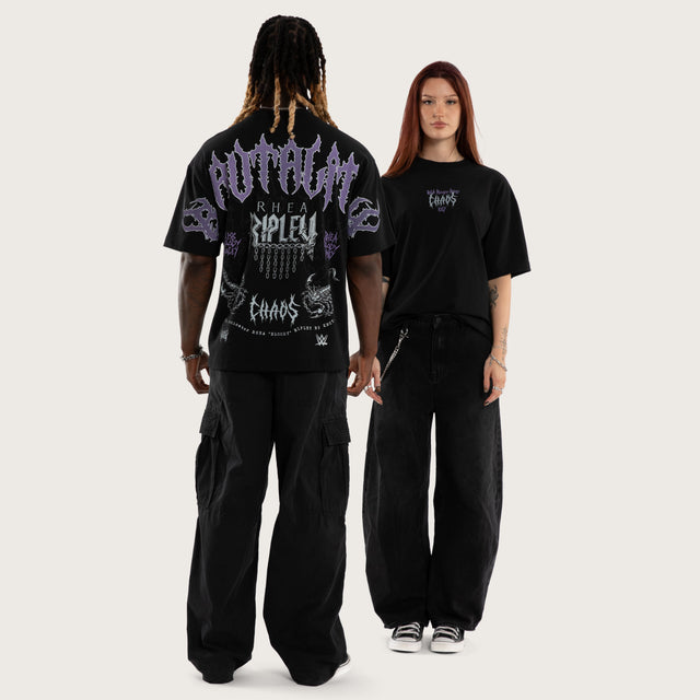 Model wears Ripley Brutality Street Tee Anthracite Black T-Shirts Black – image 4