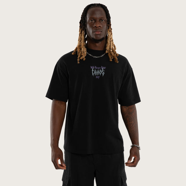 Model wears Ripley Brutality Street Tee Anthracite Black T-Shirts Black – image 2