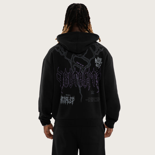 Rhea Ripley Chaos Street Zip Hoodie Anthracite Black