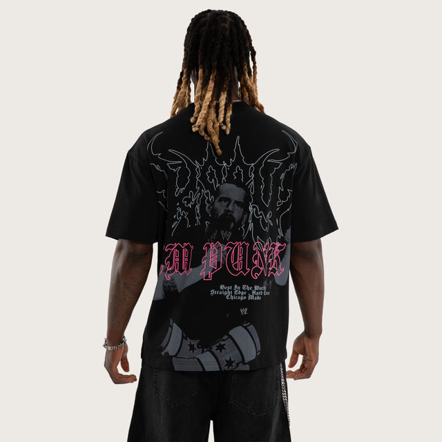 CM Punk Pipe Bomb Street Tee Jet Black