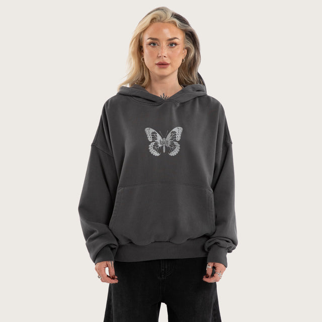 Model wears Luna Balloon Hoodie Pigment Asphalt Hoodies  – image 1