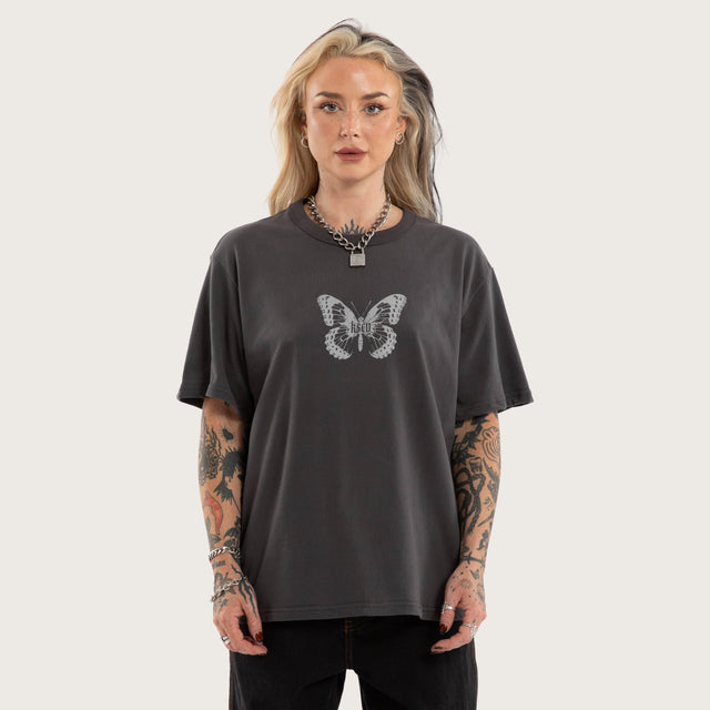 Scarlett Rocker Tee Asphalt