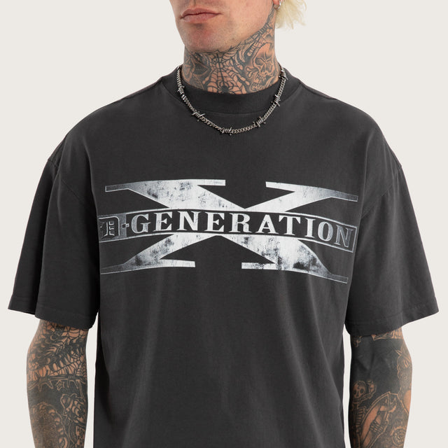 Model wears D-Generation X Suck It Street Tee Pigment Black T-Shirts Black – image 2