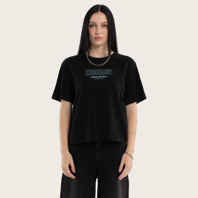 Lucinda Rebel Crop Tee Jet Black