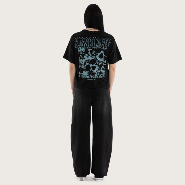 Lucinda Rebel Crop Tee Jet Black