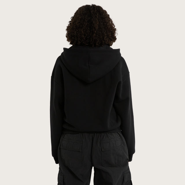 Caterina Street Zip Hoodie Jet Black